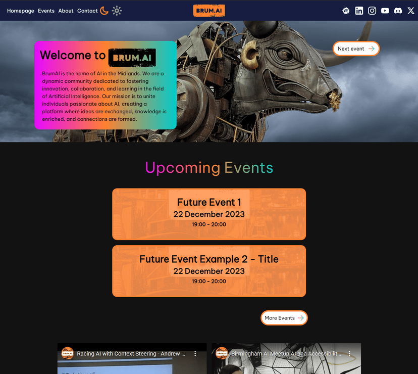 Photo of BrumAI Website